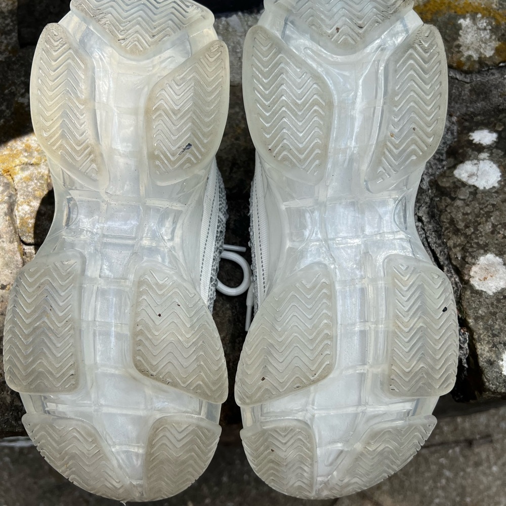 Steve Madden Maxima-R Shimmering White Sneakers - Picture 7 of 10